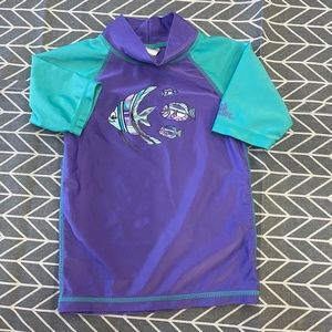 UVSkinz Beach Sun Protection Shade Size 4T Girls Rash Guard Swim Shirt Sealife